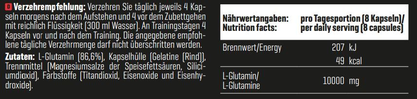 Body Attack Glutamine 10000 (300 Caps)