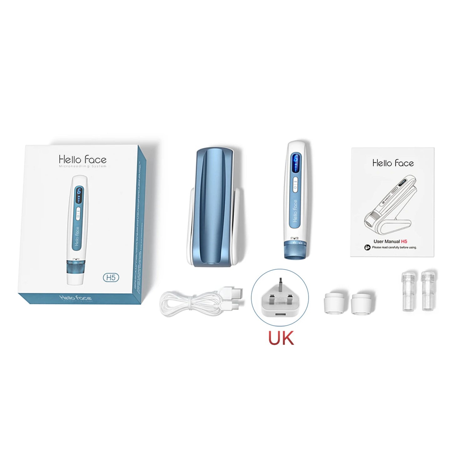 Hello Face 2-in-1 Hautpflegegerät – EMS & Microneedling