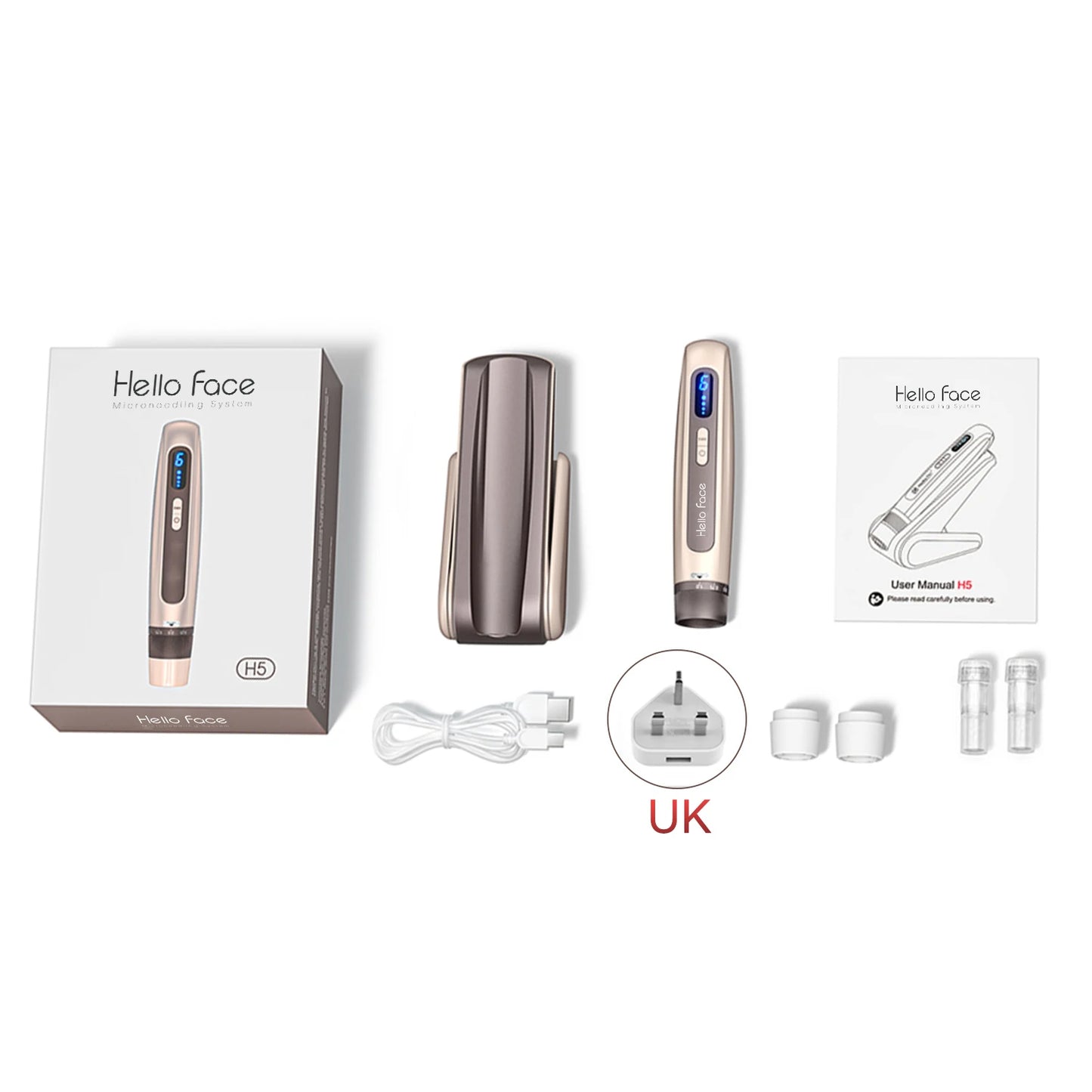 Hello Face 2-in-1 Hautpflegegerät – EMS & Microneedling