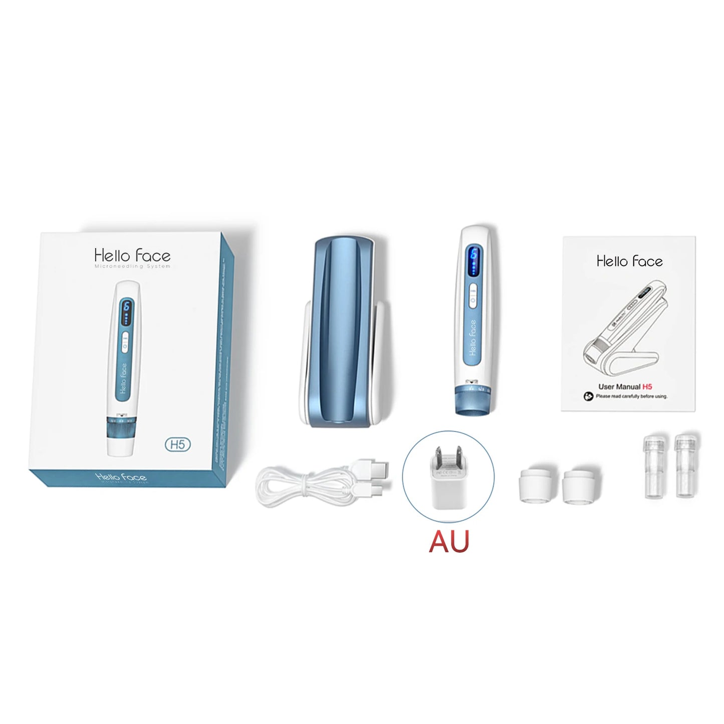 Hello Face 2-in-1 Hautpflegegerät – EMS & Microneedling