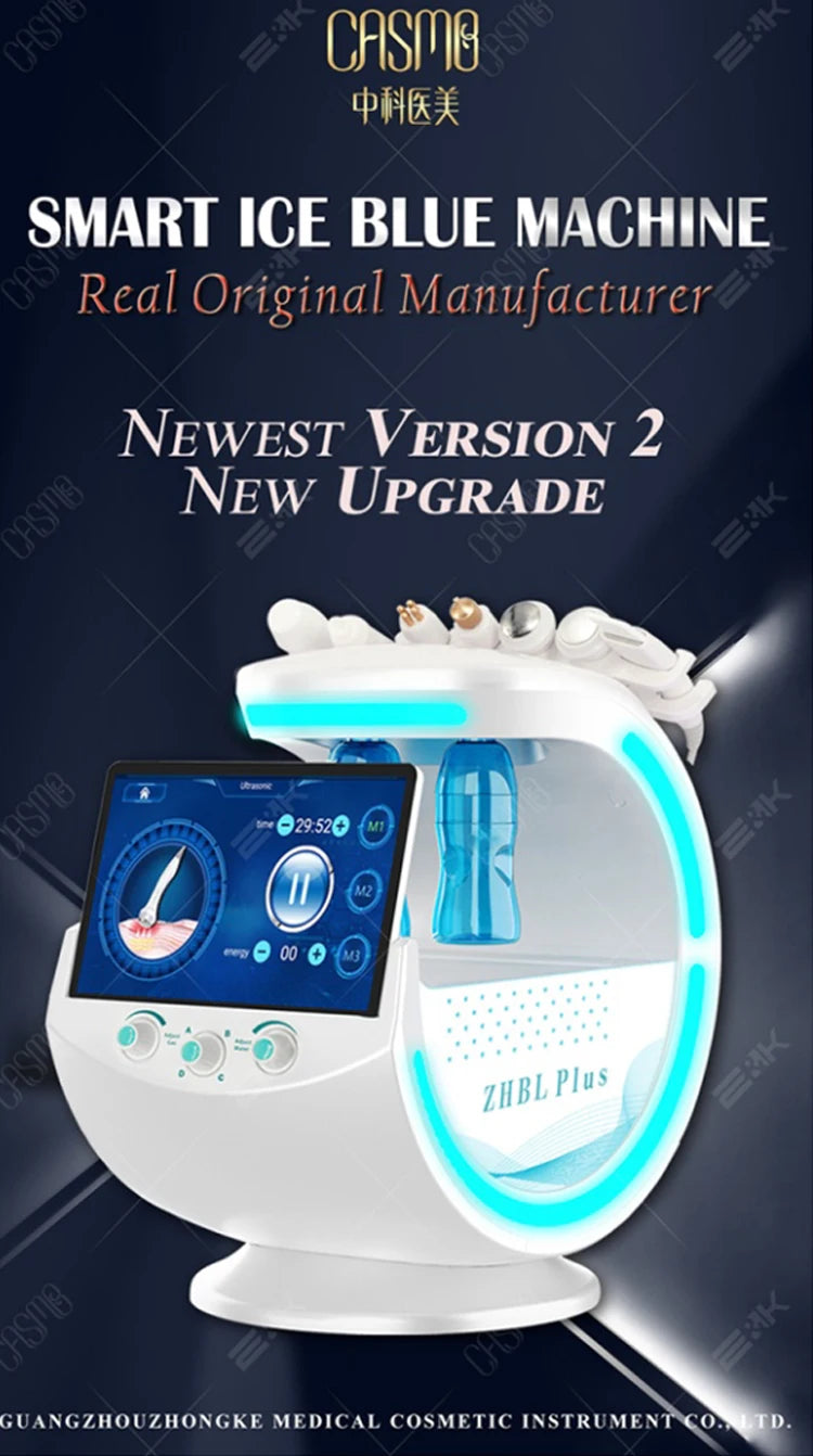 CASMB 7-in-1 Hydro Facial Machine – Professionelle Gesichtspflege mit Ultraschall, Sauerstoff & Dermabrasion für Tiefenreinigung und Hautverjüngung
