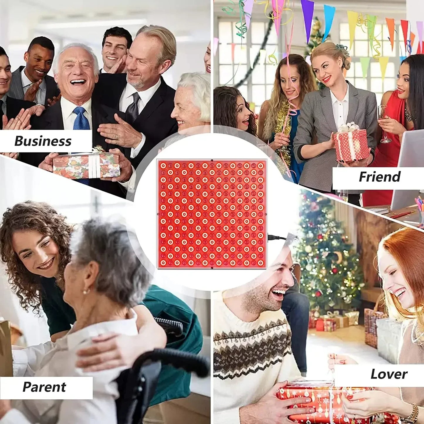 ZONGKUNG 45W Rotlicht-Therapiepanel – 225 LEDs (660nm & 850nm) für Schmerzlinderung, Hautpflege & Körperregeneration