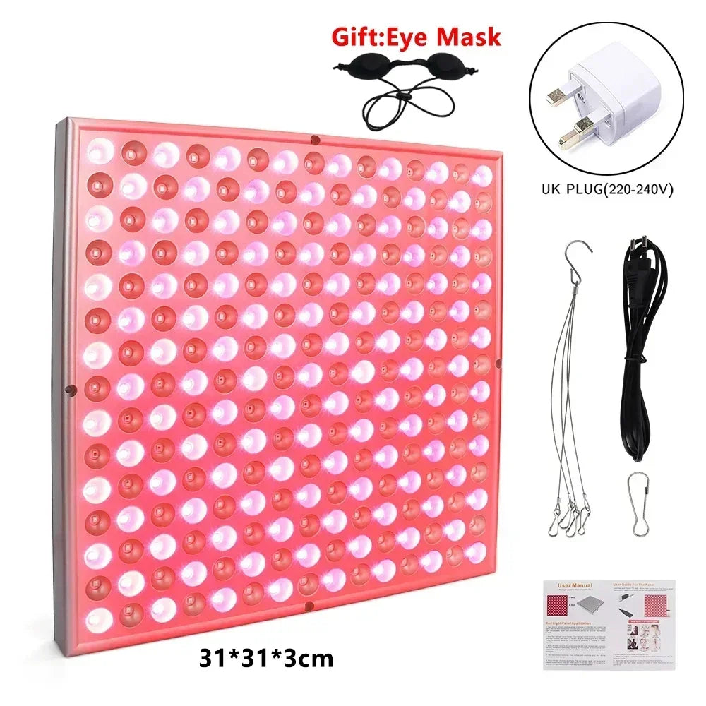 ZONGKUNG 45W Rotlicht-Therapiepanel – 225 LEDs (660nm & 850nm) für Schmerzlinderung, Hautpflege & Körperregeneration
