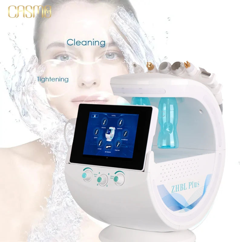 CASMB 7-in-1 Hydro Facial Machine – Professionelle Gesichtspflege mit Ultraschall, Sauerstoff & Dermabrasion für Tiefenreinigung und Hautverjüngung