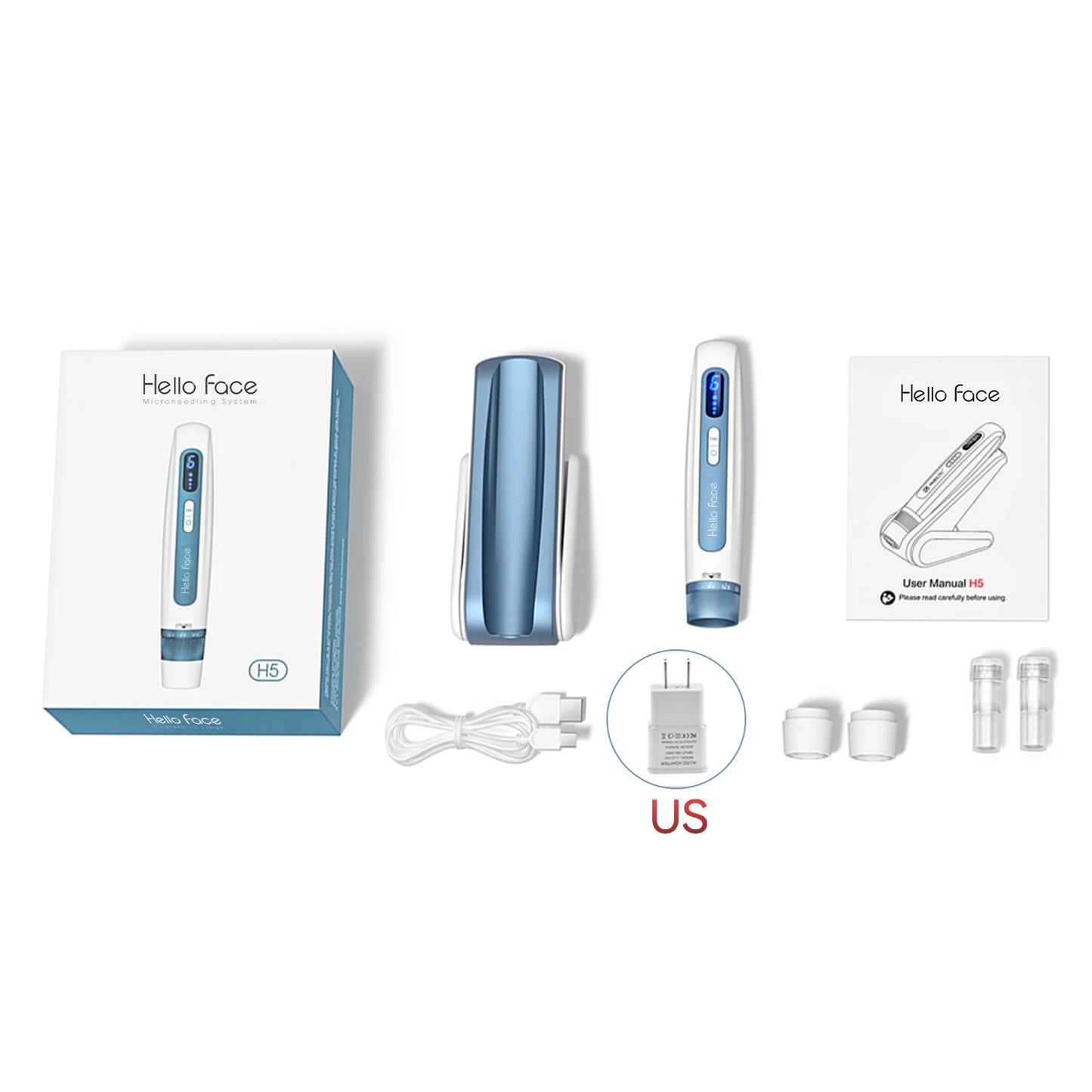 Hello Face 2-in-1 Hautpflegegerät – EMS & Microneedling