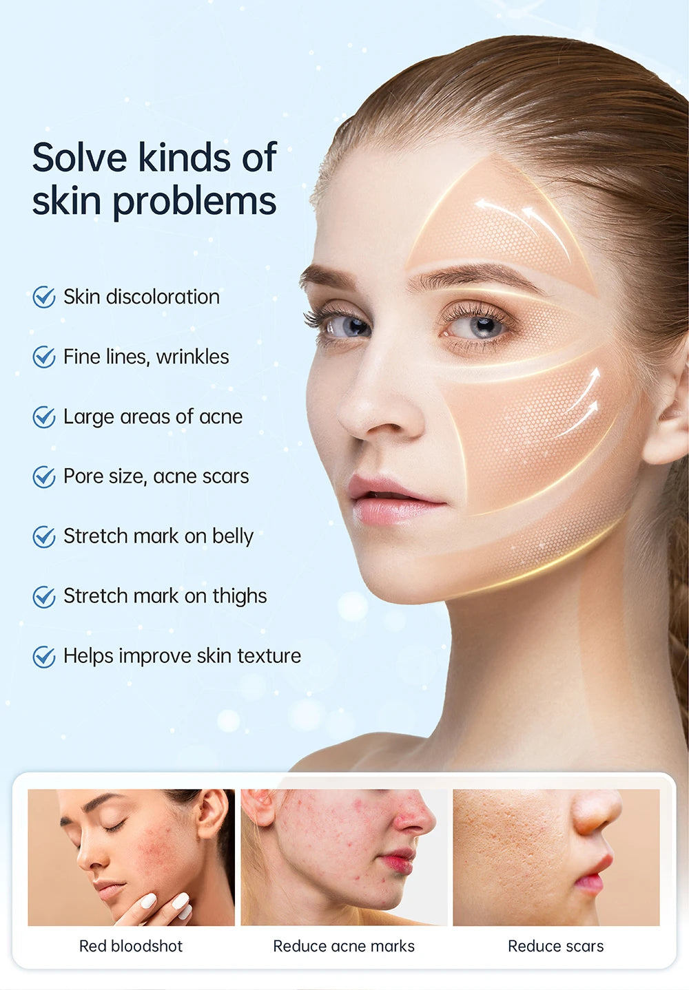 Hello Face 2-in-1 Hautpflegegerät – EMS & Microneedling