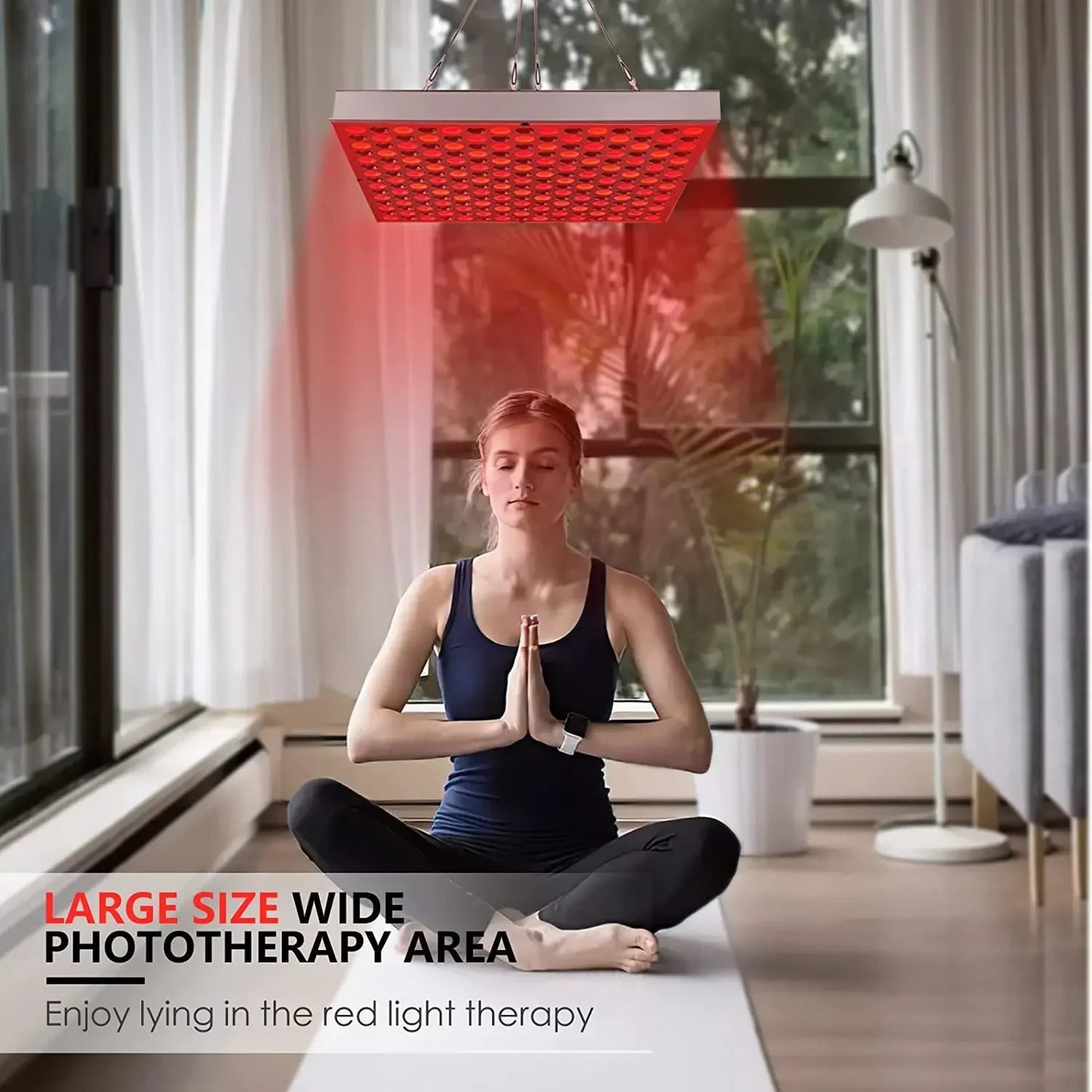 ZONGKUNG 45W Rotlicht-Therapiepanel – 225 LEDs (660nm & 850nm) für Schmerzlinderung, Hautpflege & Körperregeneration