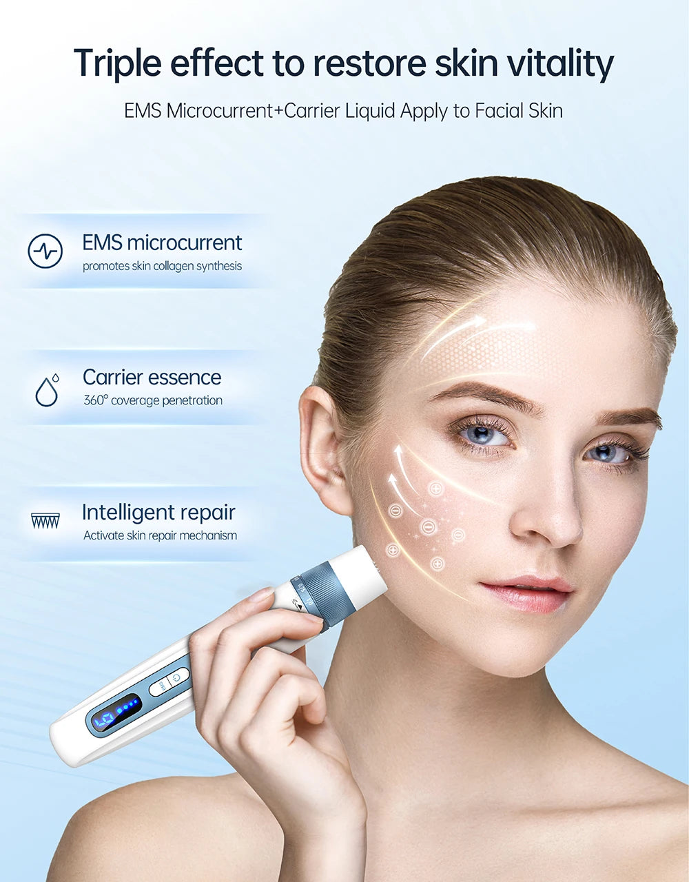 Hello Face 2-in-1 Hautpflegegerät – EMS & Microneedling